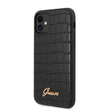 Funda Guess para iPhone 11 negra Colección Croco