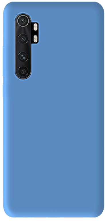 Coque silicone unie compatible Mat Bleu Xiaomi Mi Note 10 Lite