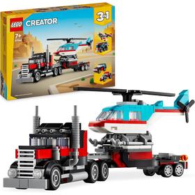 Camion Remorque avec Hélicoptère LEGO Creator 31146 - Jeu de Construction Amusant - Neuf