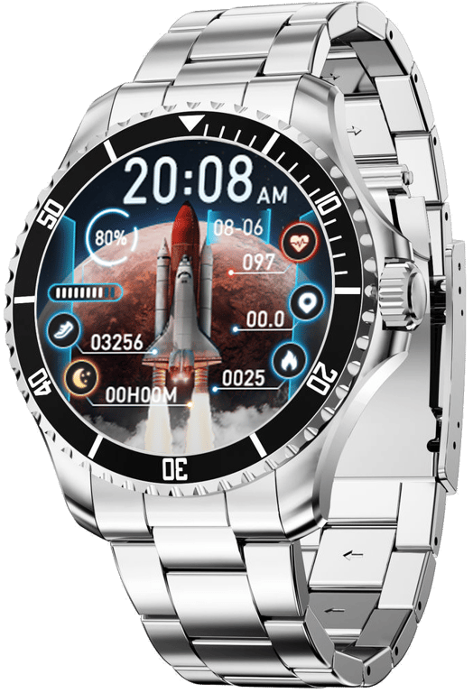 NASA Montre Connectée Homme; Smartwatch; Sport; IP67; Santé; Images de l'univers; Android - iOS; Mod