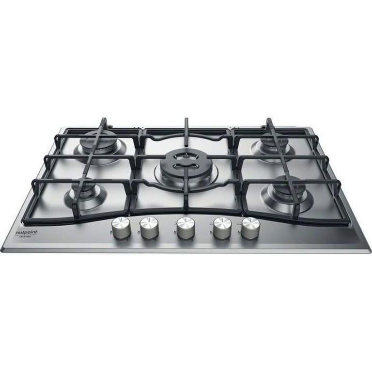 Hotpoint Pnn 751 Ix Plaque De Cuisson Gaz - 5 Foyers - 10,5kw - L75 X P51cm - Revetement Inox