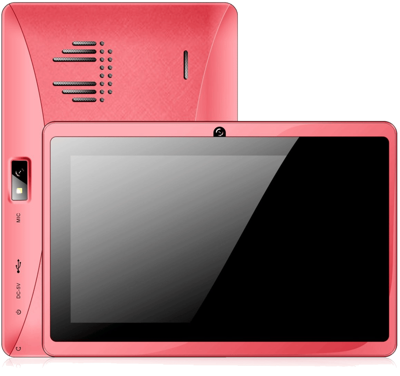 Tablette Tactile 7 Pouces Quad Core Bluetooth 1Go Ram Android Lollipop 24Go Rose Plastique YONIS