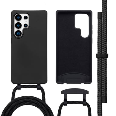 imoshion Coque arrière Color avec cordon amovible et MagSafe pour Samsung Galaxy S25 Ultra - Noir