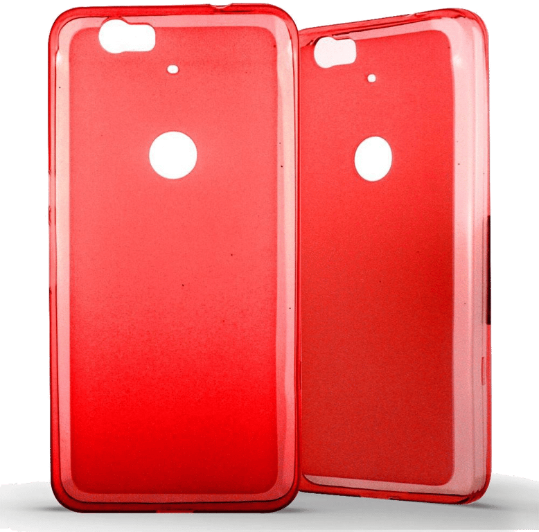 Coque silicone unie compatible Givré Rouge Huawei Google Nexus 6P