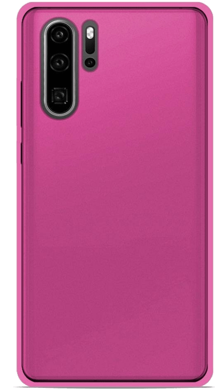 Coque silicone unie compatible Givré Rose Huawei P30 Pro