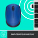 Logitech M171 Blue-K souris Ambidextre RF sans fil Optique 1000 DPI