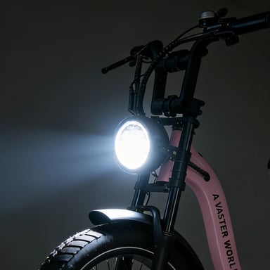 Vélo électrique de ville AVDL T7 avec porte-bagages arrière, batterie 48 V 18 Ah, transmission Shimano 7 vitesses