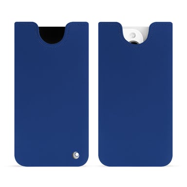Pochette cuir Apple iPhone 15 Pro - Pochette - Bleu - Cuir lisse