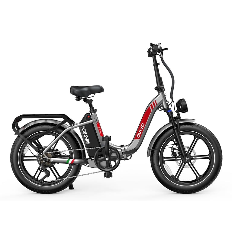 Ovivo Vélo Électrique C2 Pro - Moteur 250W Batterie 48V18ah 20 pouces Freins Hydrauliques Argent - vue 2
