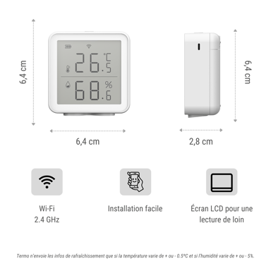 Thermomètre Hygromètre Wi-Fi - Termo