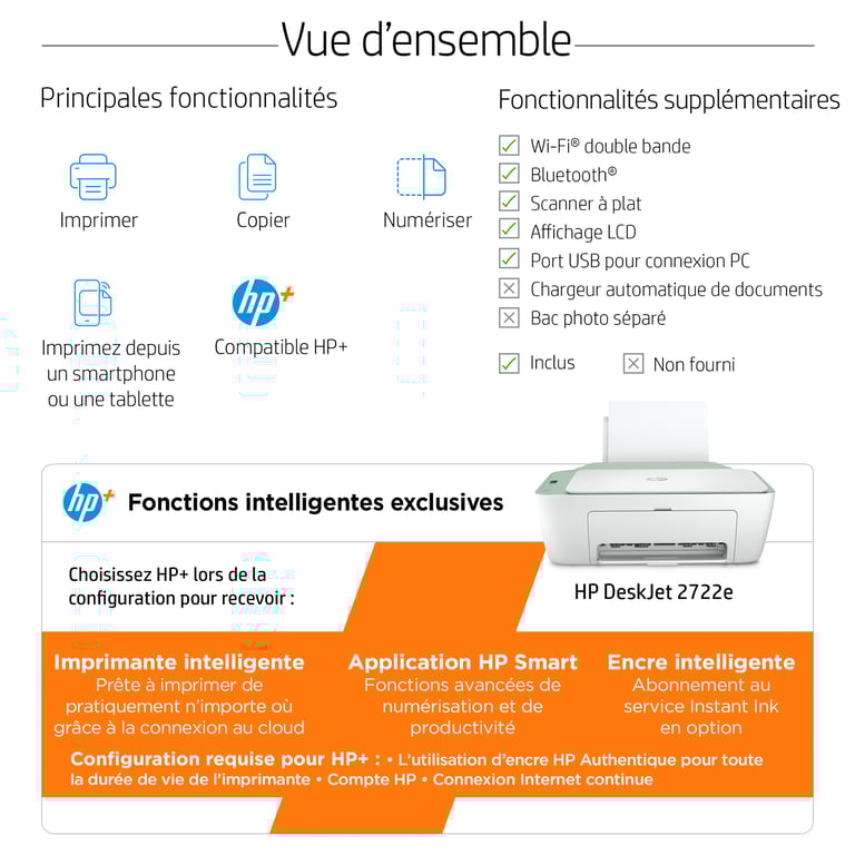 Imprimante Multifonctions Jet D'encre Instant Ink Deskjet Hp - vue 4