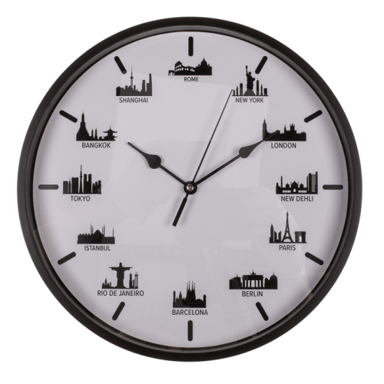 Horloge design SKYLINES 30 cm