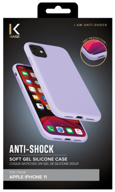 Custodia in gel di silicone morbido antiurto per Apple iPhone 11, lilla viola