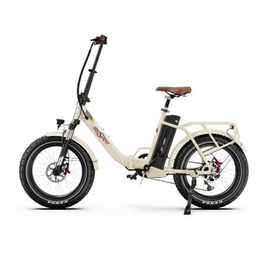 Vélo Électrique ONESPORT OT16 MAX - Moteur 500W Batterie   48V18AH Pneus De 20 Pouces  Freins à Disque – Beige - Neuf