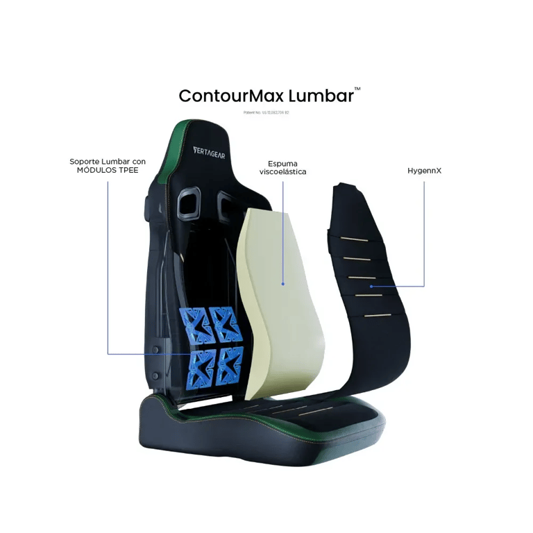 Chaise gaming Vertagear PL4800 HyGenNX Ergonomique avec Support Lombaire ContourMax™ et Assise Ventilée VertaAir™ Neuf - vue 3