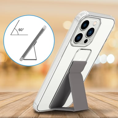 Coque pour Apple iPhone 13 PRO en GRIS Housse de protection Étui en silicone TPU flexible avec support et fonction stand