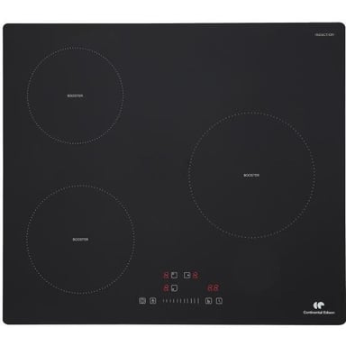 Plaque induction 3 foyers  6200W- 3 timers - 3 boosters - noir