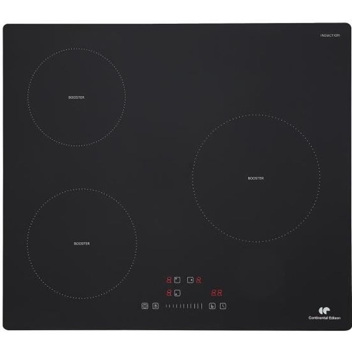 Plaque induction 3 foyers CONTINENTAL EDISON 3 timers 3 boosters - vue 3