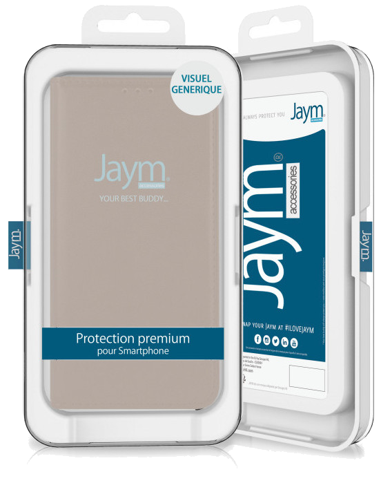 JAYM - Etui Folio Or pour Apple iPhone 12 Pro Max (6.7) ? Fermeture Magnetique ? Fonction cinéma Sta