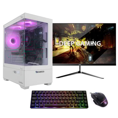 PC Gaming completo - Ordenador Sobremesa DeepGaming Spectre AMD Ryzen 7-5700G/32GB/1TB SSD + Pack Gaming / Windows 11, Bianco