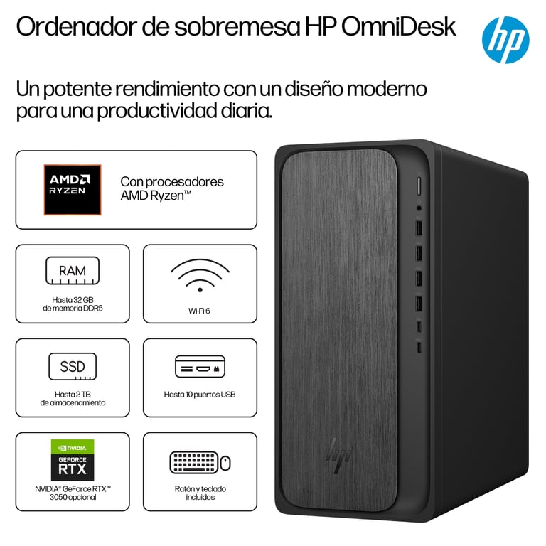 HP OmniDesk M02 0029ns AMD Ryzen 5 / SSDAMD Radeon /FreeDOS - vue 3