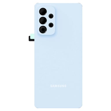 Cubierta de la batería original de Samsung A53 5G azul con lente