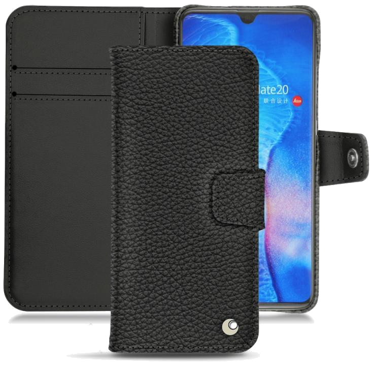 Housse cuir Huawei Mate 20 - Rabat horizontal portefeuilleNoir