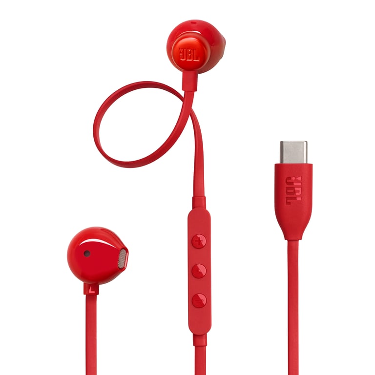 JBL Tune 305C Casque Avec fil Ecouteurs Appels/Musique USB Type-C Rouge - Neuf