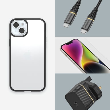 OtterBox React Series per iPhone 15 Plus, cristallo nero Apple iPhone 15 Plus