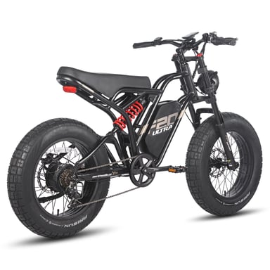 FAFREES F20 Ultra Bicicleta Eléctrica - Motor 750W Batería 48V25AH Autonomía 140KM - Negro Rojo