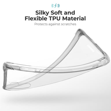 Moozy Coque en silicone anti-choc pour Xiaomi Mi Note 10 Lite - Coque de téléphone transparente et transparente en TPU souple