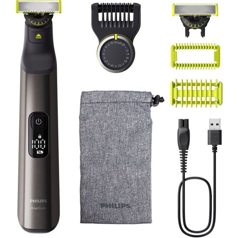 Tondeuse à barbe électrique PHILIPS OneBlade Pro 360 Lame 360 innovante 20 hauteurs de coupe Étanche