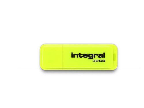 Integral INFD32GBNEONYL lecteur USB flash 32 Go USB Type-A 2.0 Jaune - Neuf