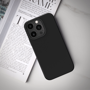 Coque antichoc en gel de silicone doux pour Apple iPhone 13 Pro, Noir satin