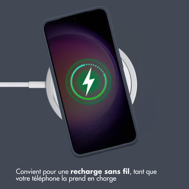 Accezz Coque Liquid Silicone pour Samsung Galaxy S23 - Bleu foncé