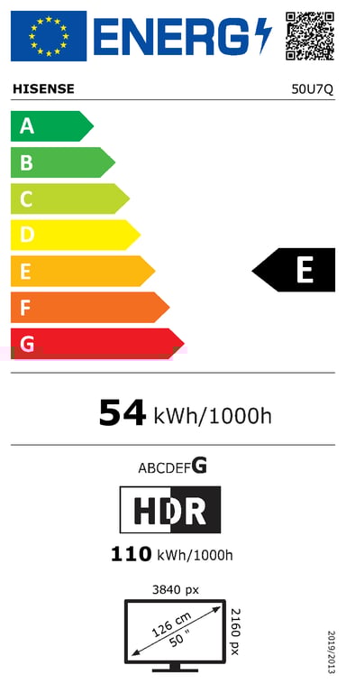 Hisense 50U7Q TV 127 cm 50 4K Ultra HD Smart TV Wifi Neuf - vue 2