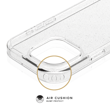 Coque hybride étincelante invisible GEN 2.0 83% de plastique recyclé pour Apple iPhone 16 Pro Max, Transparente