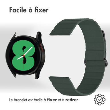 imoshion Bracelet en cuir magnétique - Connexion universelle 20 mm - Vert