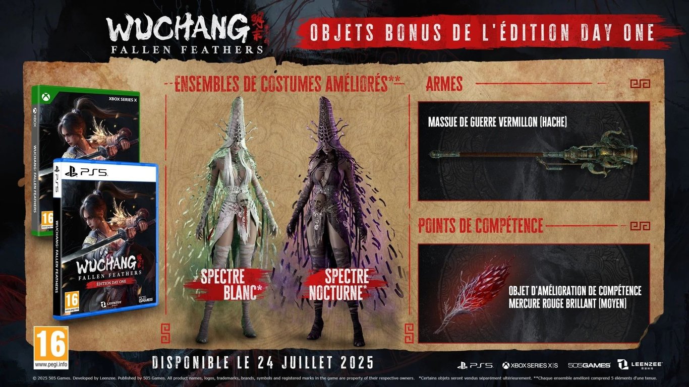 WUCHANG : Fallen Feathers Day One Edition Jeu PS5 - vue 5