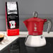 Bialetti Moka Inducción Cafetera moka 0,28 L Roja, Acero inoxidable