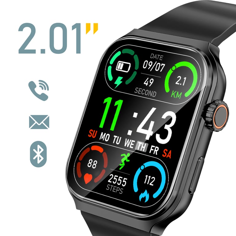 Montre Connectée Bluetooth Suivi Sport Appels mains libres Neuf - vue 3