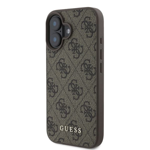 Étui Guess pour iPhone 16 6.1  marron étui rigide 4G Classic - Neuf