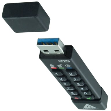 Apricorn ASK3-NX unidad flash USB 128 GB USB tipo A 3.2 Gen 1 (3.1 Gen 1) Negro