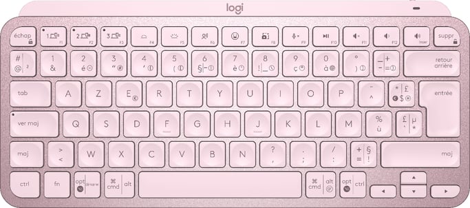 Logitech Teclado inalámbrico - MX Keys Mini - PINK - Compacto, Bluetooth, retroiluminado para MAC, iOS, Windows, Linux, Android
