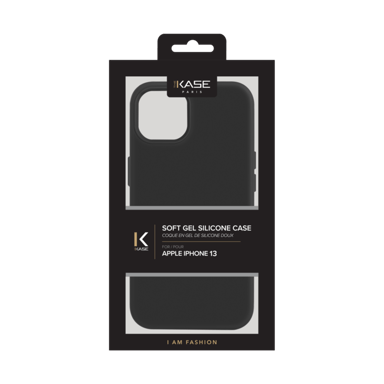 Custodia in morbido gel di silicone per Apple iPhone 13, nero satinato