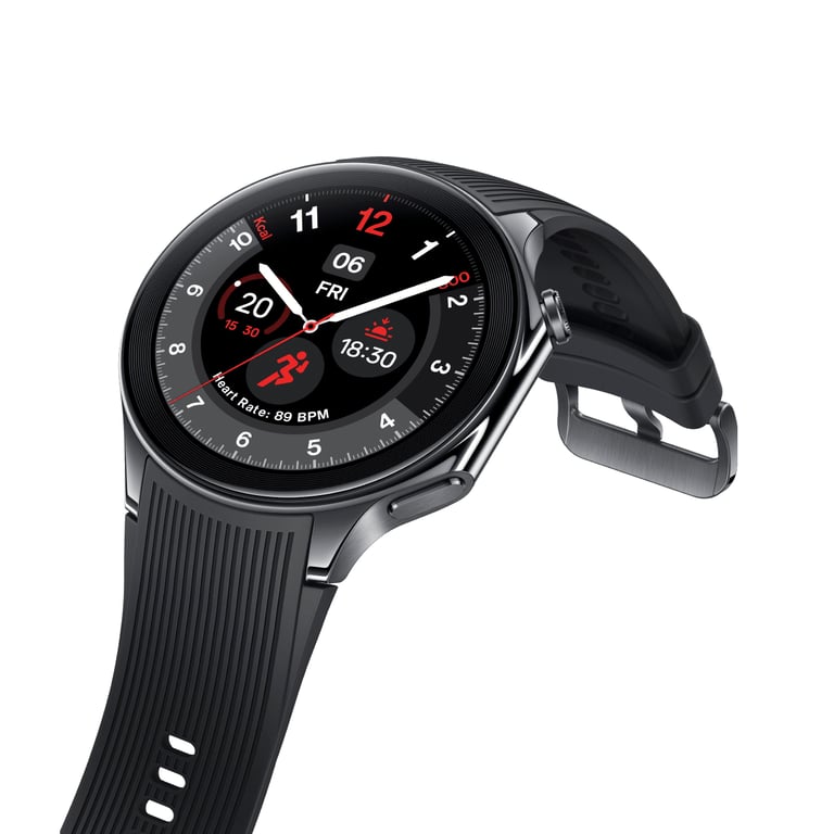 OnePlus Watch 2 Bluetooth, Boitier de 47 mm avec bracelet, Noir (Black) - Neuf