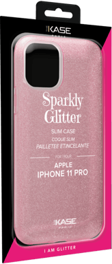 Coque slim pailletée étincelante pour Apple iPhone 11 Pro, Or Rose
