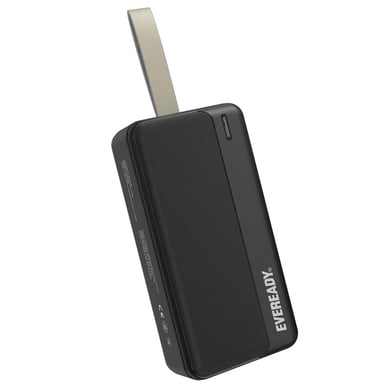 Powerbank PX30B 30000mAh 2 ports USB-A avec Indicateur LED et Sangle Intégrée Noir