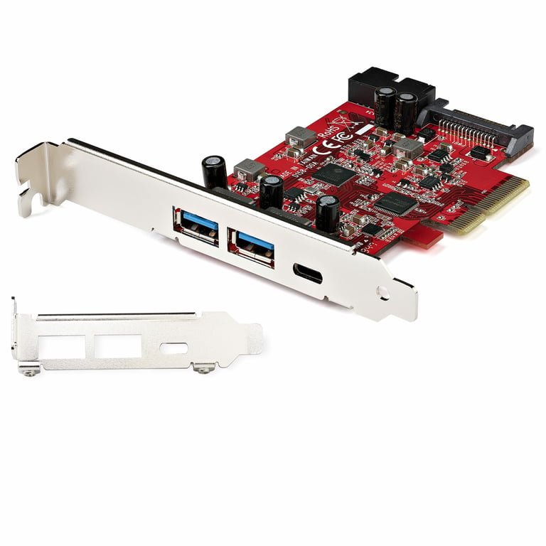 StarTech.com Carte PCI Express USB 5 Ports Carte PCIe USB 3.2 Gen 2 10Gbps avec 1x USB C & 2x USB A 1x IDC 2 Ports Extension Connecteur Interne USB 5Gbps Carte Contrôleur USB C PCI Express Neuf - vue 2