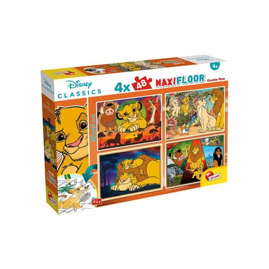 Puzzle enfant Lisciani Giochi Le Roi Lion double face 4x48 pièces multicolore - Neuf